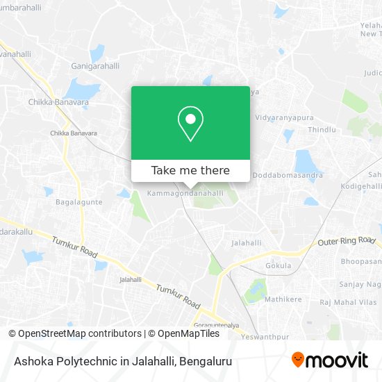 Ashoka Polytechnic in Jalahalli map