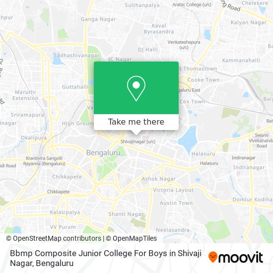Bbmp Composite Junior College For Boys in Shivaji Nagar map