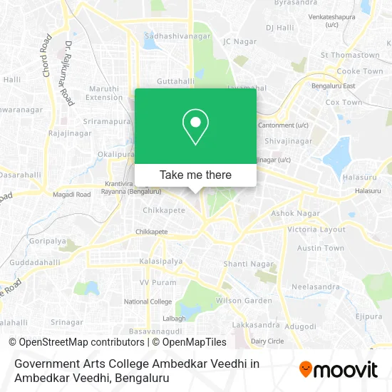 Government Arts College Ambedkar Veedhi in Ambedkar Veedhi map