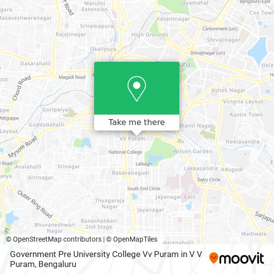 Government Pre University College Vv Puram in V V Puram map