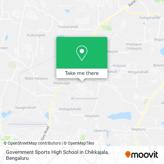 Government Sports High School in Chikkajala map