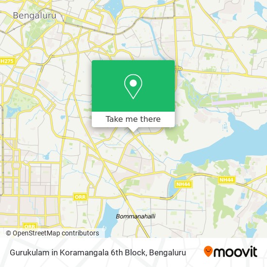 Gurukulam in Koramangala 6th Block map