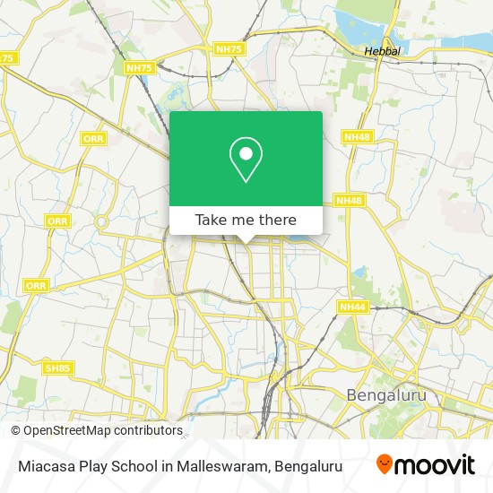 Miacasa Play School in Malleswaram map