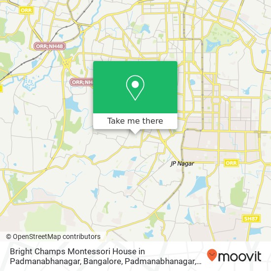 Bright Champs Montessori House in Padmanabhanagar, Bangalore, Padmanabhanagar, Bengaluru, Karnataka map