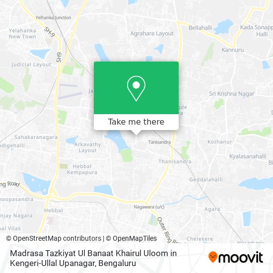 Madrasa Tazkiyat Ul Banaat Khairul Uloom in Kengeri-Ullal Upanagar map
