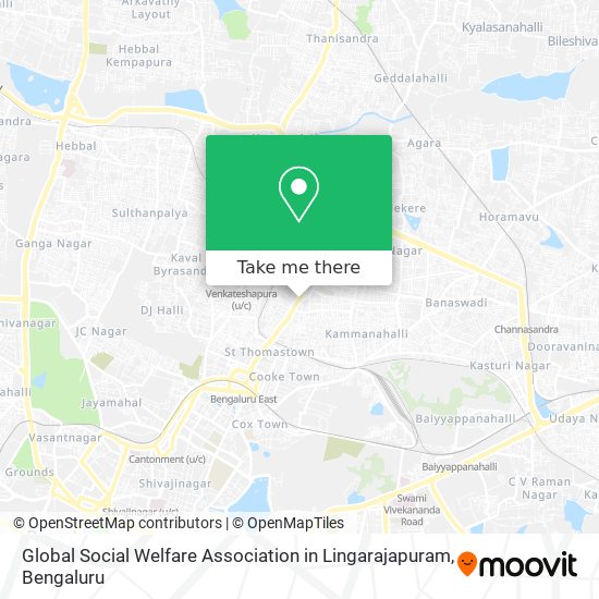 Global Social Welfare Association in Lingarajapuram map