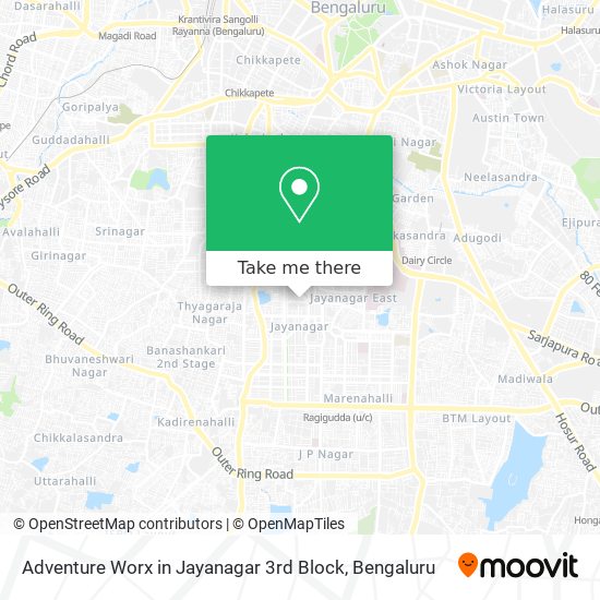 Adventure Worx in Jayanagar 3rd Block map