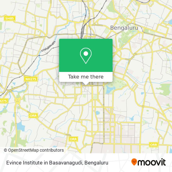 Evince Institute in Basavanagudi map