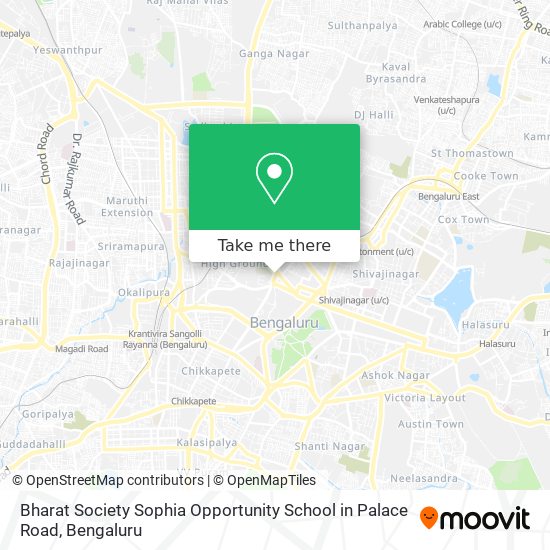 Bharat Society Sophia Opportunity School in Palace Road map