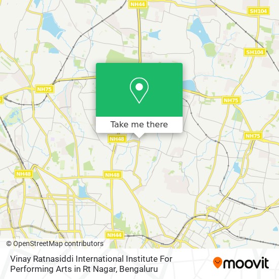 Vinay Ratnasiddi International Institute For Performing Arts in Rt Nagar map