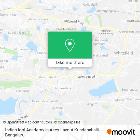 Indian Idol Academy in Aecs Layout Kundanahalli map
