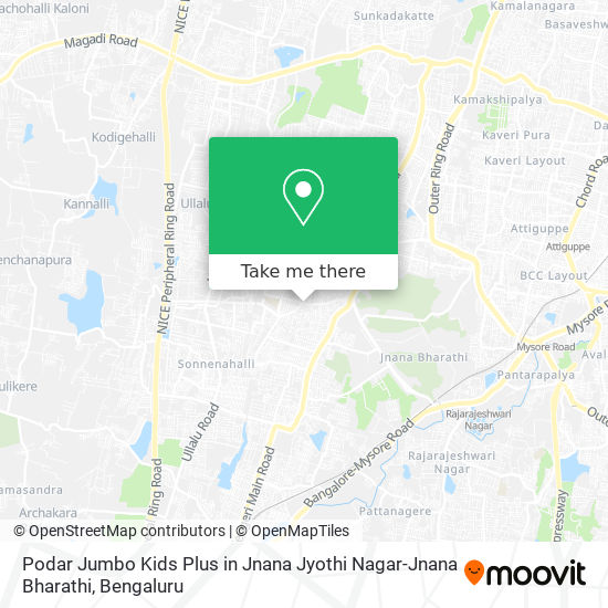 Podar Jumbo Kids Plus in Jnana Jyothi Nagar-Jnana Bharathi map