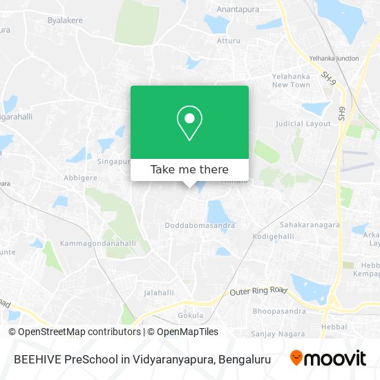 BEEHIVE PreSchool in Vidyaranyapura map