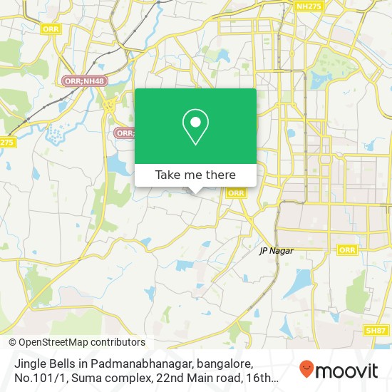 Jingle Bells in Padmanabhanagar, bangalore, No.101 / 1, Suma complex, 22nd Main road, 16th Cross Road map