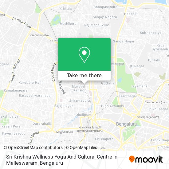 Sri Krishna Wellness Yoga And Cultural Centre in Malleswaram map