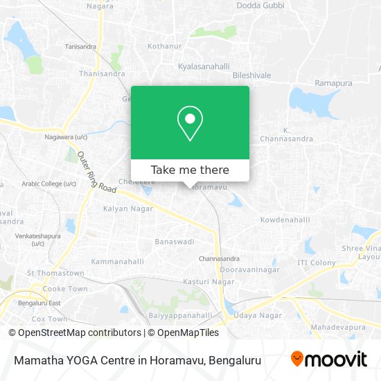 Mamatha YOGA Centre in Horamavu map