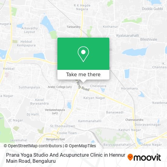 Prana Yoga Studio And Acupuncture Clinic in Hennur Main Road map