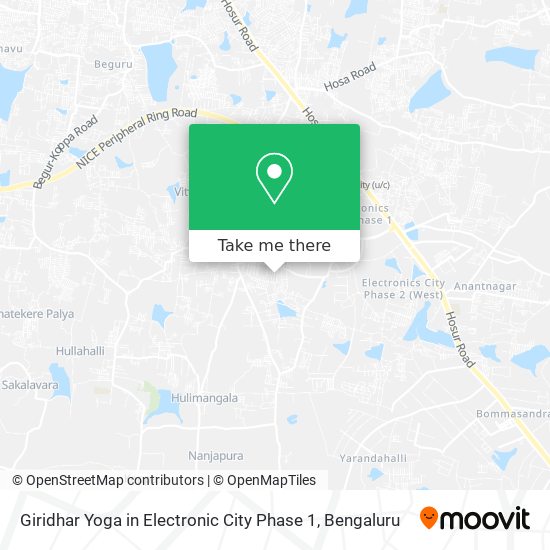 Giridhar Yoga in Electronic City Phase 1 map