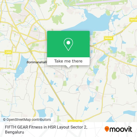 FIFTH GEAR Fitness in HSR Layout Sector 2 map