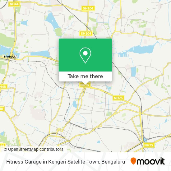 Fitness Garage in Kengeri Satelite Town map