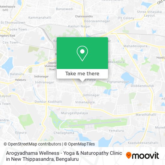 Arogyadhama Wellness - Yoga & Naturopathy Clinic in New Thippasandra map