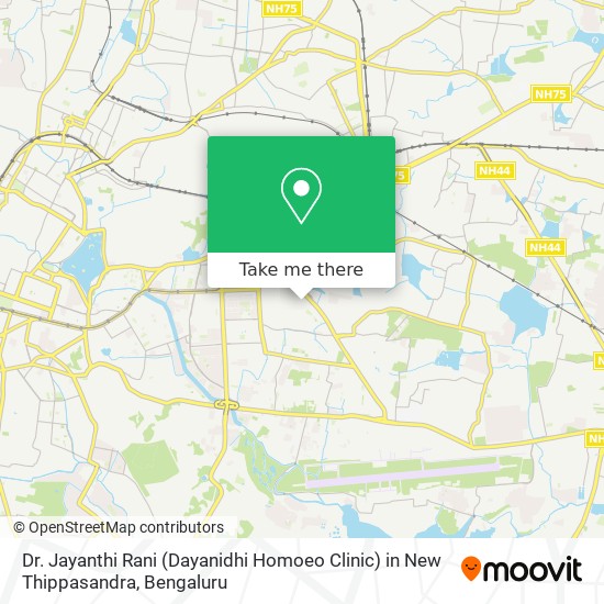 Dr. Jayanthi Rani (Dayanidhi Homoeo Clinic) in New Thippasandra map