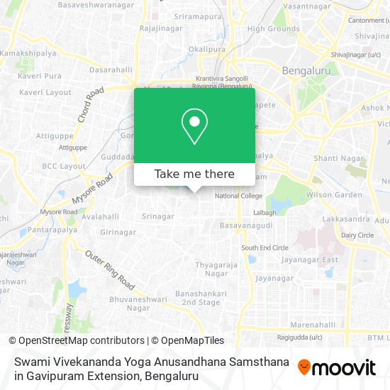 Swami Vivekananda Yoga Anusandhana Samsthana in Gavipuram Extension map