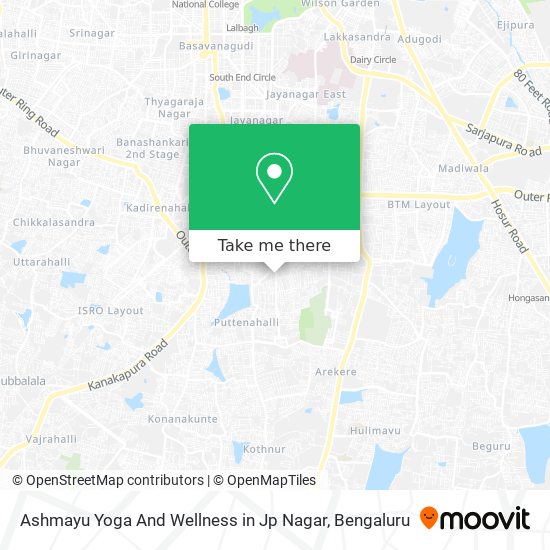 Ashmayu Yoga And Wellness in Jp Nagar map