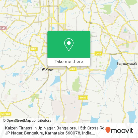 Kaizen Fitness in Jp Nagar, Bangalore, 15th Cross Rd, JP Nagar, Bengaluru, Karnataka 560078, India map