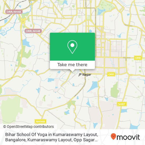 Bihar School Of Yoga in Kumaraswamy Layout, Bangalore, Kumaraswamy Layout, Opp Sagar Hospital, Beng map
