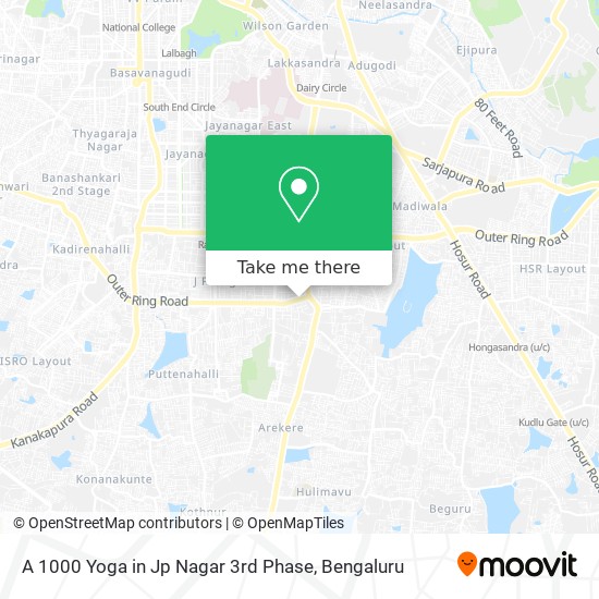 A 1000 Yoga in Jp Nagar 3rd Phase map
