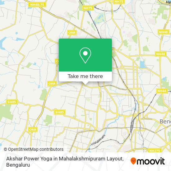 Akshar Power Yoga in Mahalakshmipuram Layout map