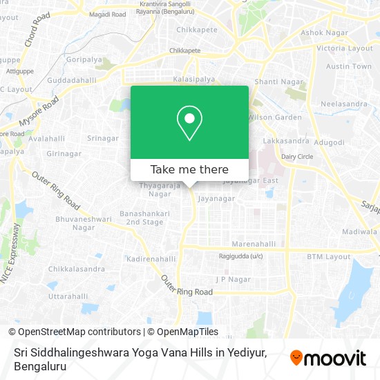 Sri Siddhalingeshwara Yoga Vana Hills in Yediyur map