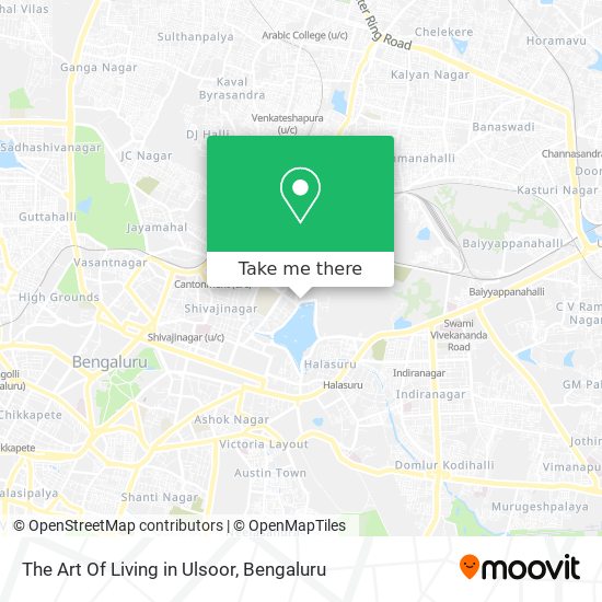 The Art Of Living in Ulsoor map