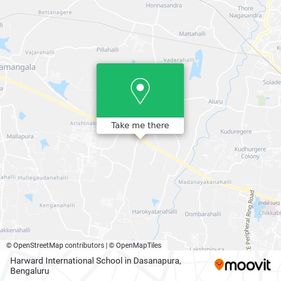 Harward International School in Dasanapura map
