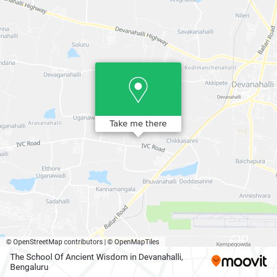 The School Of Ancient Wisdom in Devanahalli map