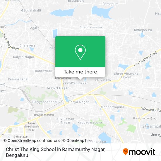 Christ The King School in Ramamurthy Nagar map