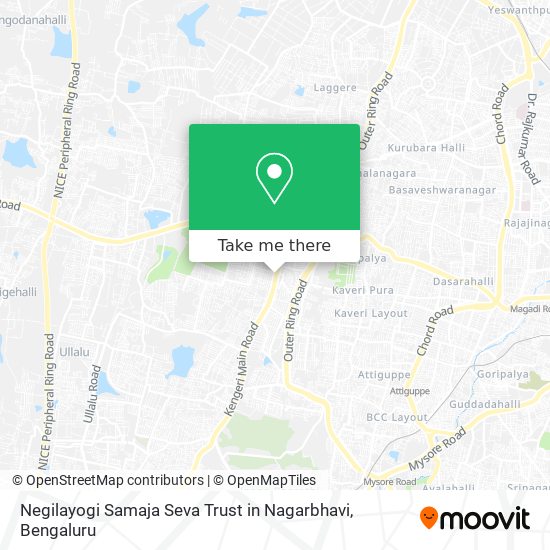 Negilayogi Samaja Seva Trust in Nagarbhavi map