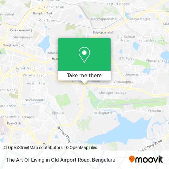 The Art Of Living in Old Airport Road map