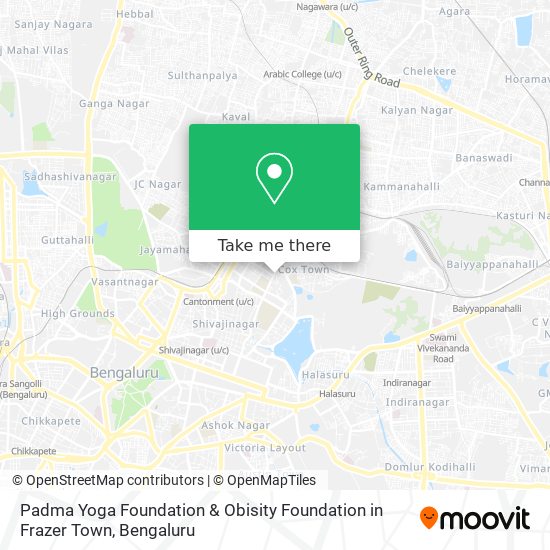 Padma Yoga Foundation & Obisity Foundation in Frazer Town map