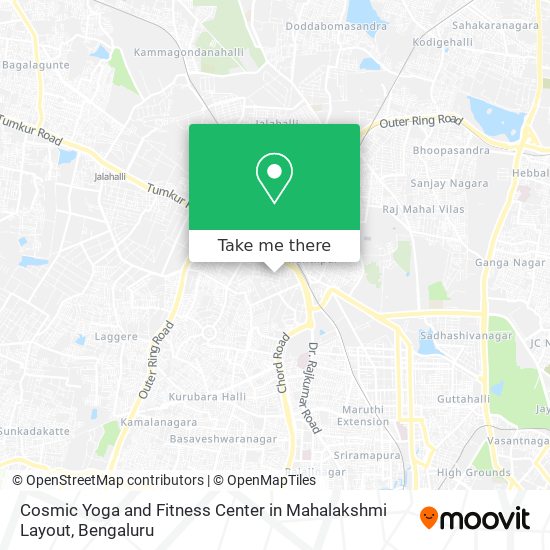 Cosmic Yoga and Fitness Center in Mahalakshmi Layout map
