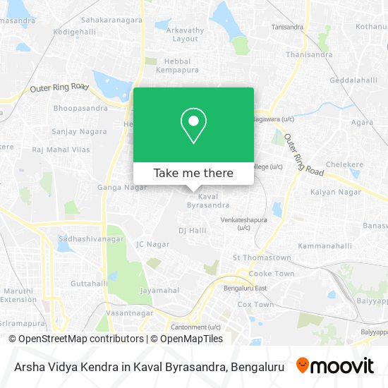 Arsha Vidya Kendra in Kaval Byrasandra map