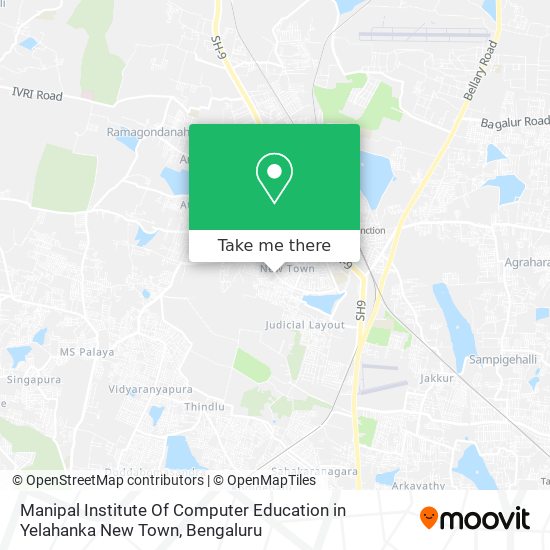 Manipal Institute Of Computer Education in Yelahanka New Town map