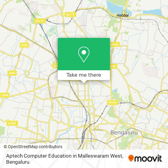 Aptech Computer Education in Malleswaram West map