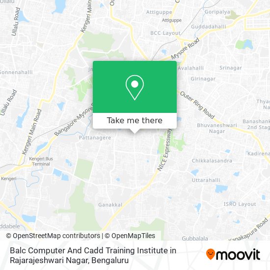 Balc Computer And Cadd Training Institute in Rajarajeshwari Nagar map