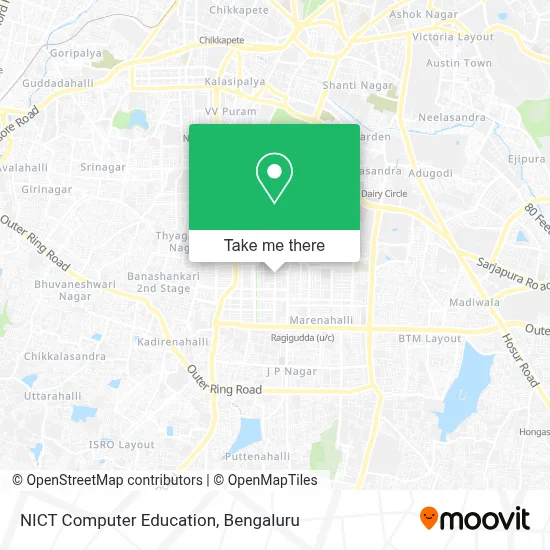NICT Computer Education Pvt Ltd in Jayanagar map