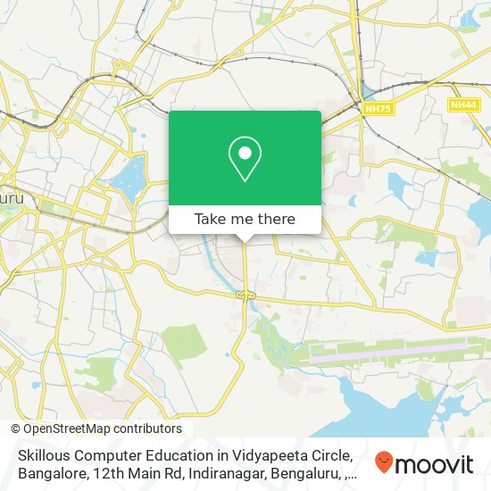 Skillous Computer Education in Vidyapeeta Circle, Bangalore, 12th Main Rd, Indiranagar, Bengaluru, map