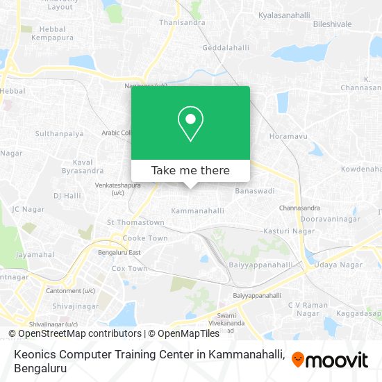 Keonics Computer Training Center in Kammanahalli map