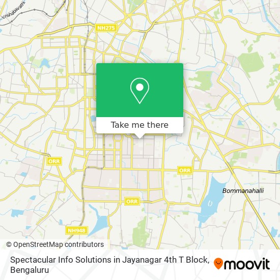 Spectacular Info Solutions in Jayanagar 4th T Block map