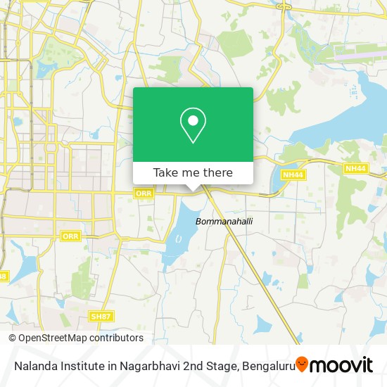 Nalanda Institute in Nagarbhavi 2nd Stage map